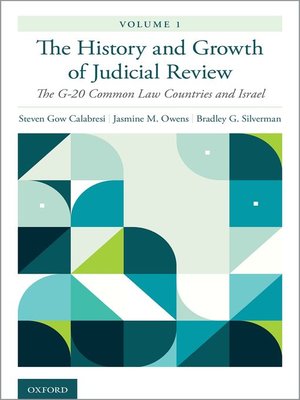 cover image of The History and Growth of Judicial Review, Volume 1